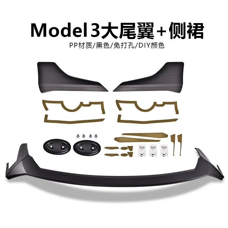 Complete Modified Body Kit for Tesla Model 3 (2018–2022) | Front & Rear Bumper Assembly (MaiAutoR)
