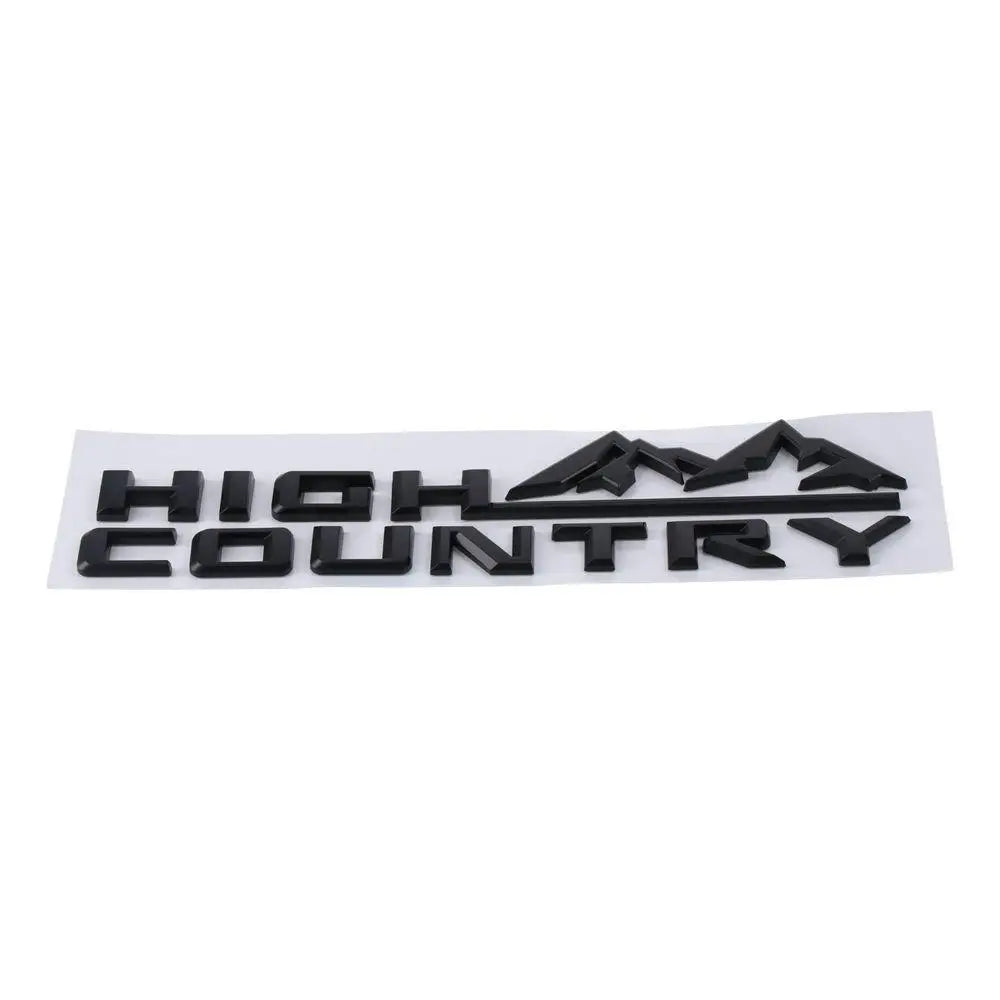 ABS High Country Logo Car Emblem Letter Style 12.01*2.95in 3D Fender Tailgate Letter Logo Badge Black Car Bumper Sticker Badge