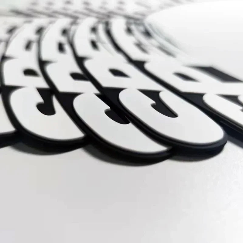 3D PVC Waterproof Tire & Rim Letter Decal | Automobile Motorcycle
