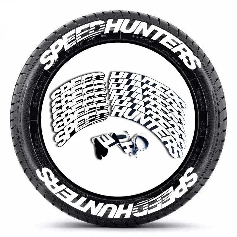3D PVC Waterproof Tire & Rim Letter Decal | Automobile Motorcycle
