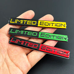 3D Aluminum LIMITED EDITION Emblem Badge Sticker Decal | Universal Car Accessory