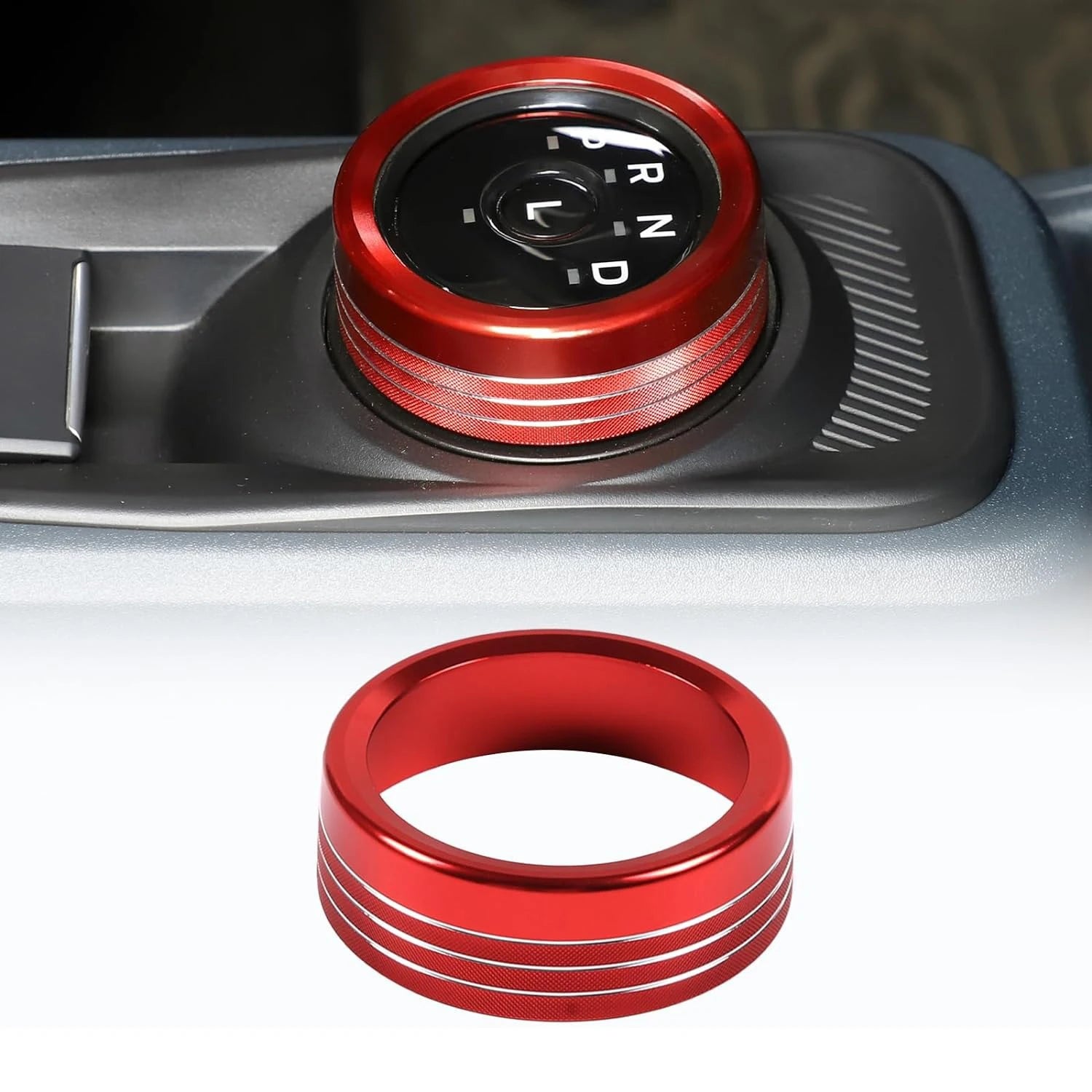 Aluminum Alloy Gear Shift Switch Button Ring Trim Cover | Mecha Style Knob (metyoucar ISO9001)