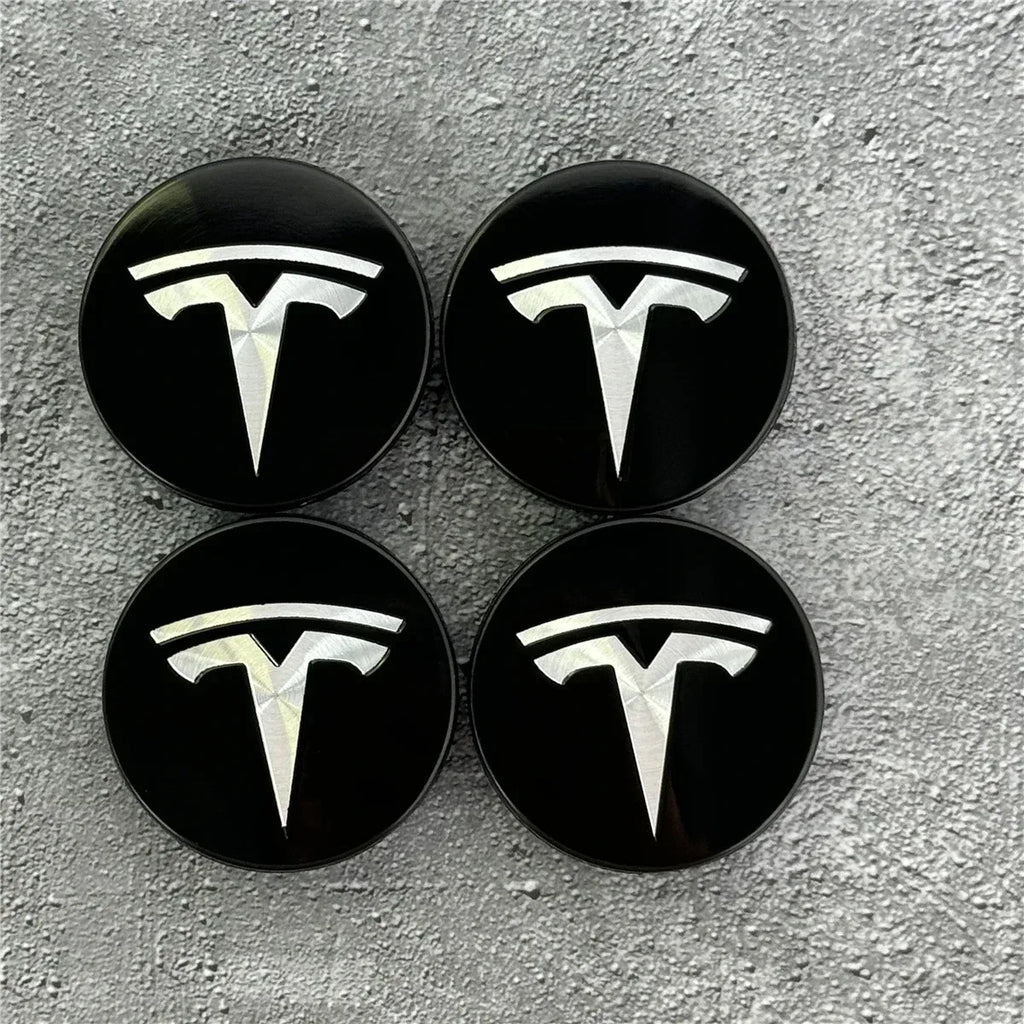 56mm Wheel Center Caps for Tesla Model 3 / Y / S / X | 4-Piece Original Style Hub Cover Set