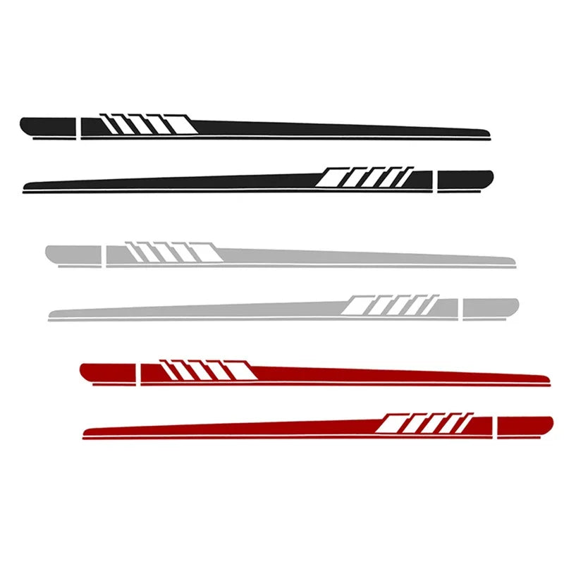 Racing Side Mirror Stripe Decal | 2-Piece Universal Non-Fading Vinyl Sticker for Cars & Trucks