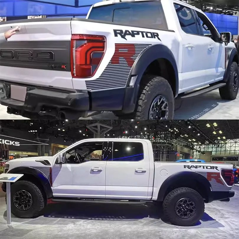 Ford Raptor R Bedside Sport R Bedside & Hood Stripe Decal Kit for Ford F-150 Raptor (2024 ...