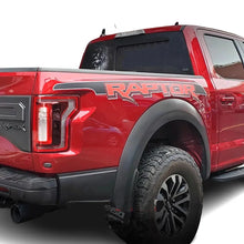 Load image into Gallery viewer, Black &amp; Red Bedside Trunk Letter Graphics Decal for Ford F-150 Raptor (2015–2019) | Modified Vinyl Sticker