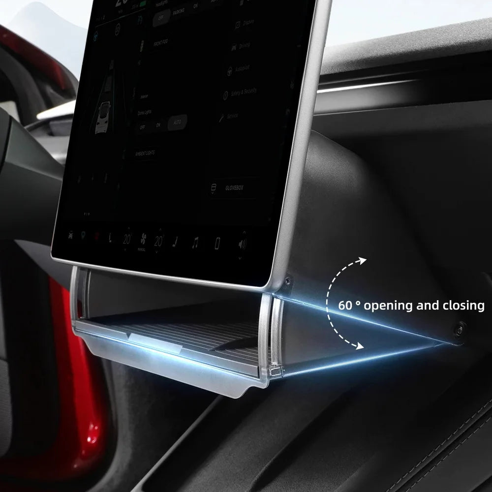 Under-Screen Hidden Storage Box for Tesla Model 3/Y Juniper/Highland