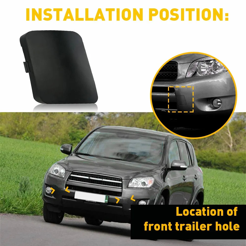 Front Bumper Tow Hook Cover for Toyota RAV4 (2006–2008) | L+R 2pc