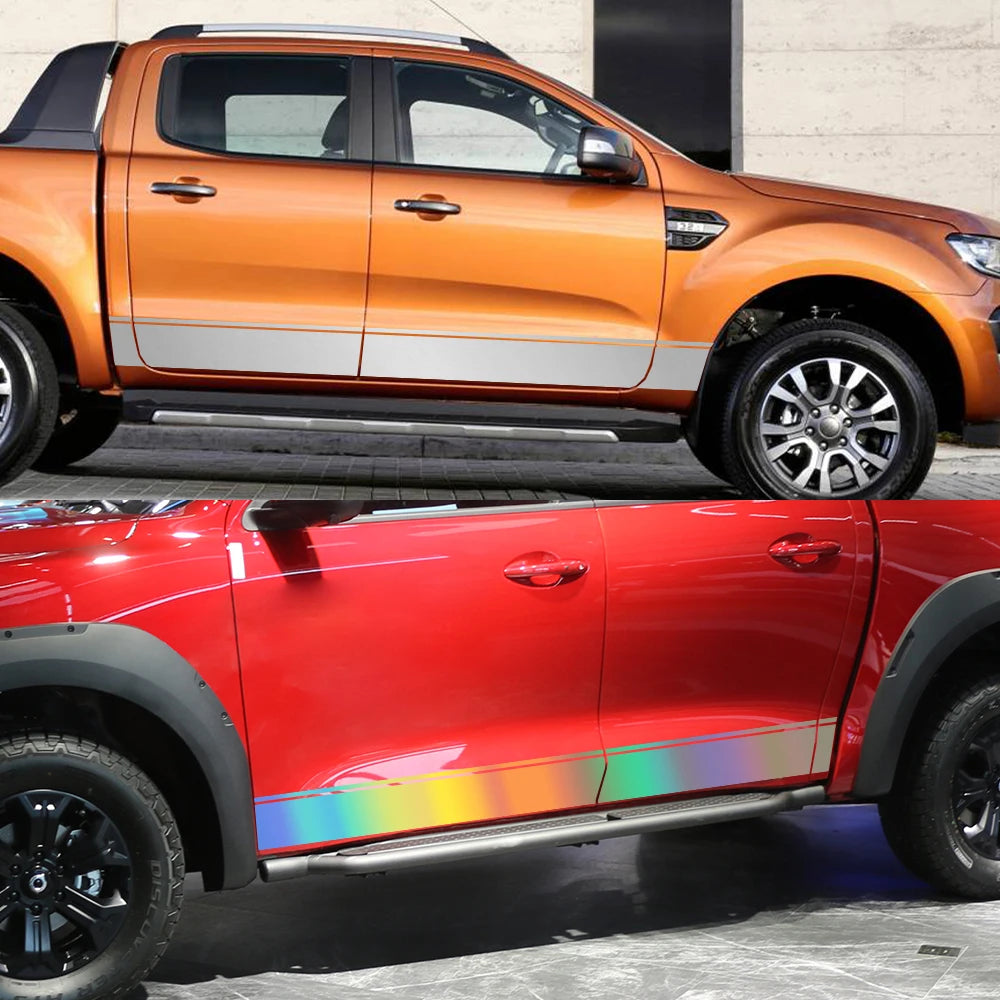 Full Body Stripe Vinyl Decal for Ford Ranger / Raptor (2015–2018) | Hood, Roof, Door & Back Door Graphics