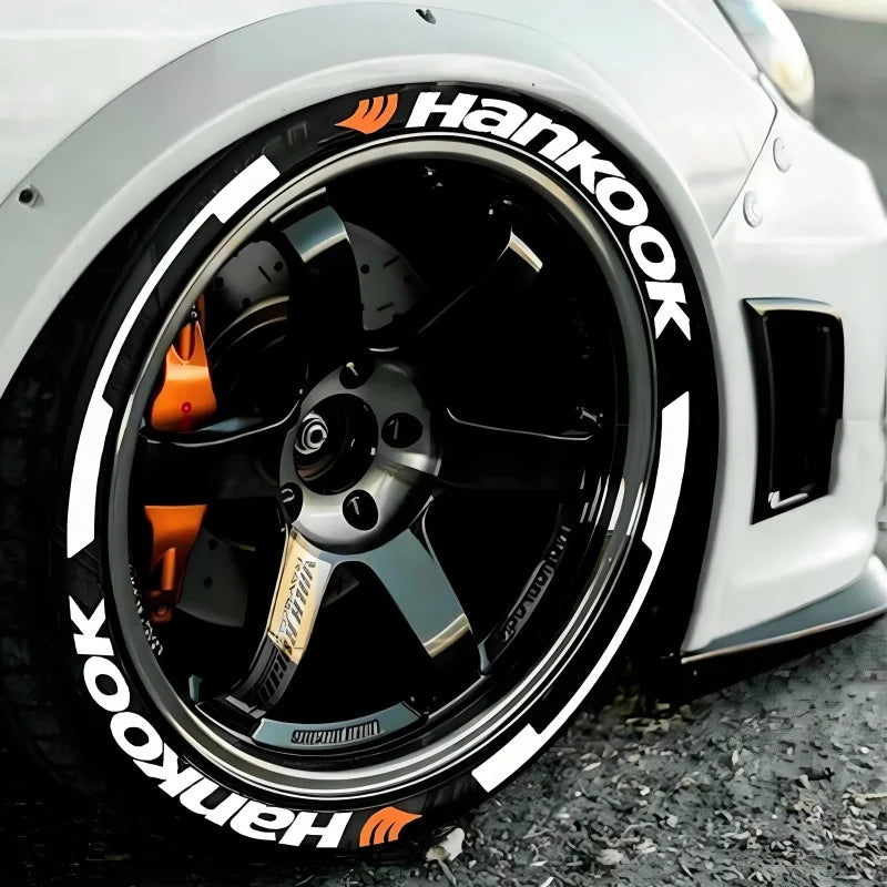 4x OLPAY 3D Waterproof Brand Tire Letter Sticker | Racing Wheel