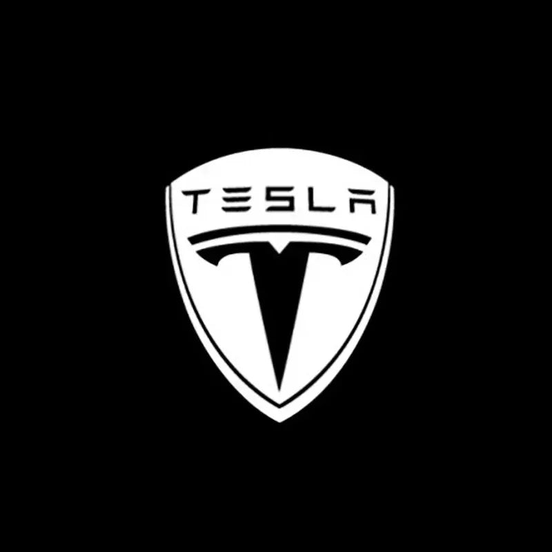 2/4pcs Car Door LED Logo Projector  lights HD Welcome Light 3D Laser Ghost Shadow Light for Tesla Model Y 3 S X car Accessory