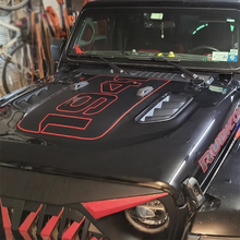 Cargar imagen en el visor de la galería, Jeep Wrangler &amp; Gladiator Hood Decal – 1941 Matte Vinyl Blackout Wrap | JL JT 4xe (2018–2024)