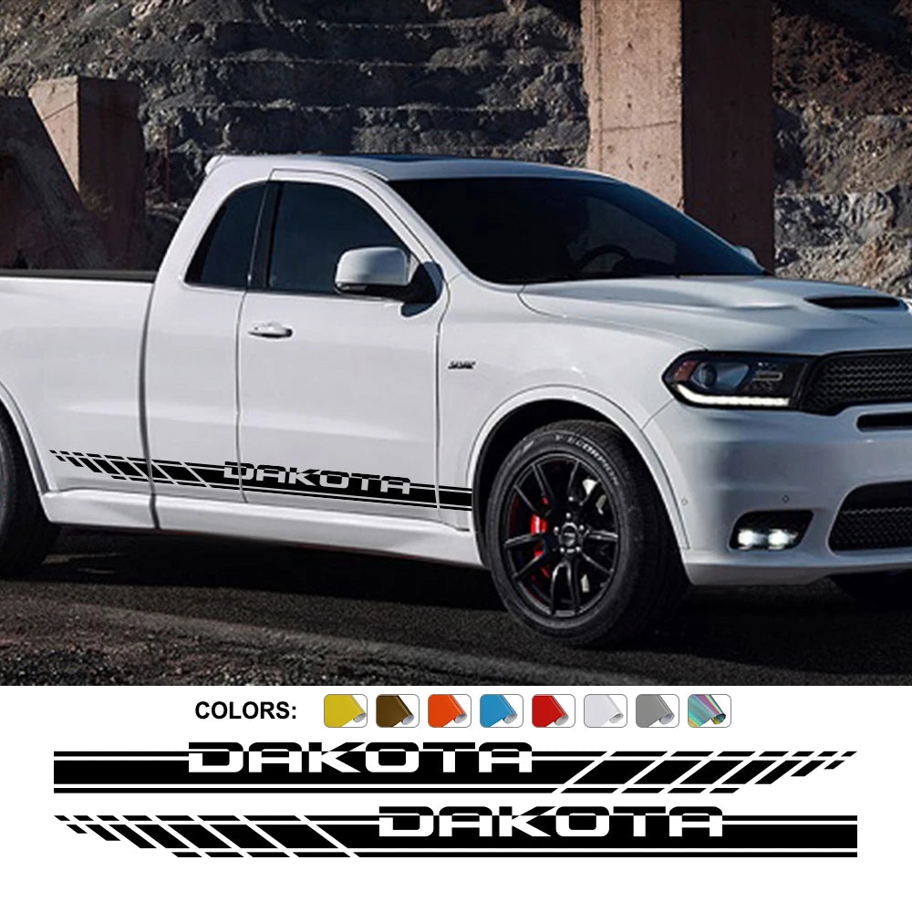 Door Side Stripe Decal for Dodge Dakota SLT / SXT / 5.9 / R/T / V6 | 2-Piece Vinyl Truck Graphic