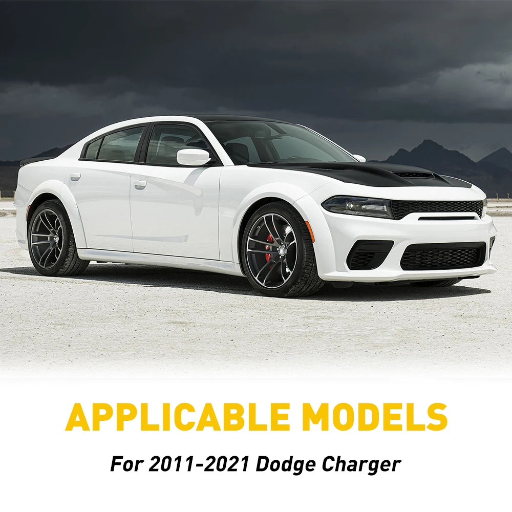 Gloss Black B&C Pillar Post Cover for Dodge Charger (2011–2021) | 6pc