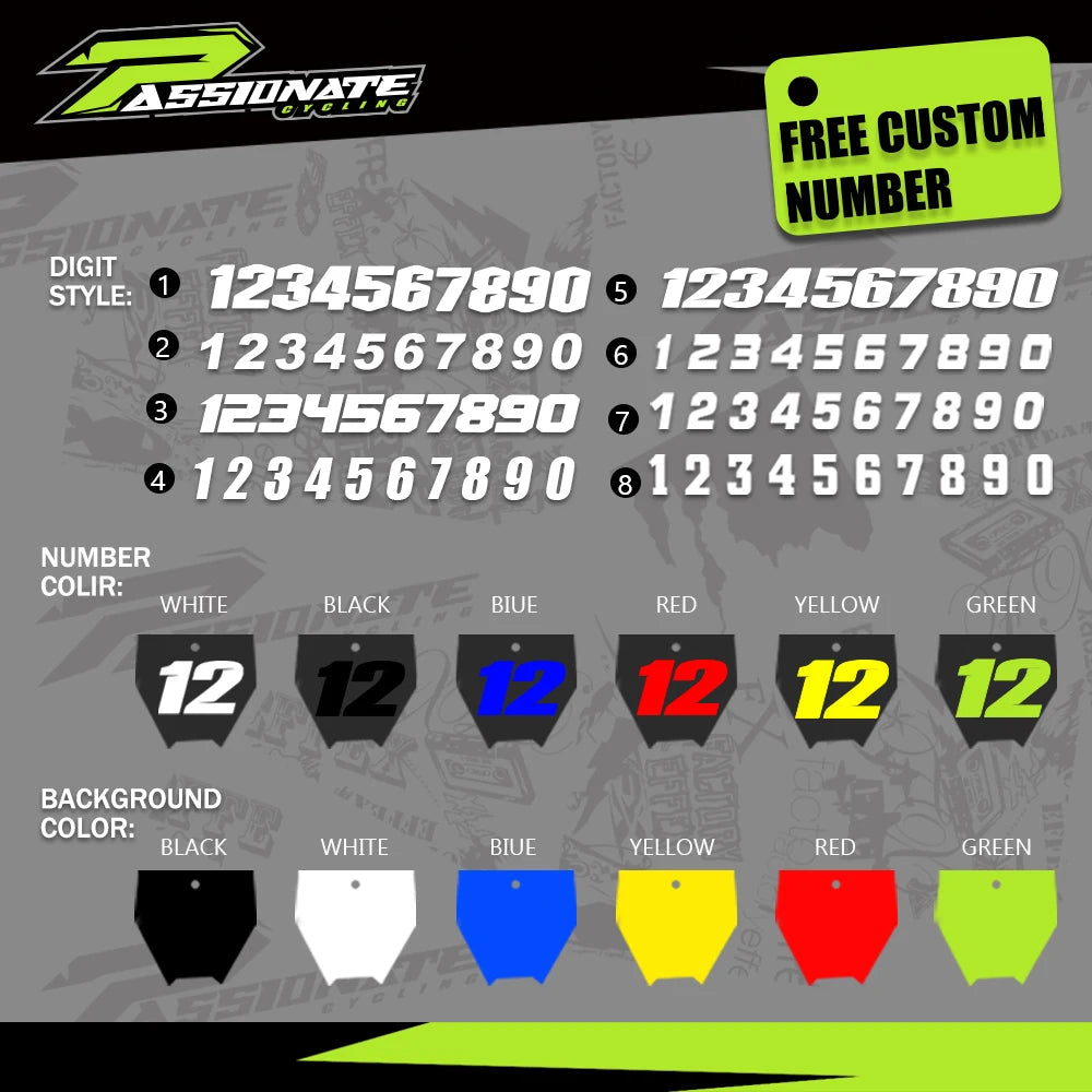 Full Fairing Graphics Kit – Custom Background Decals for Yamaha YZ250F / YZ450F (2003–2005)