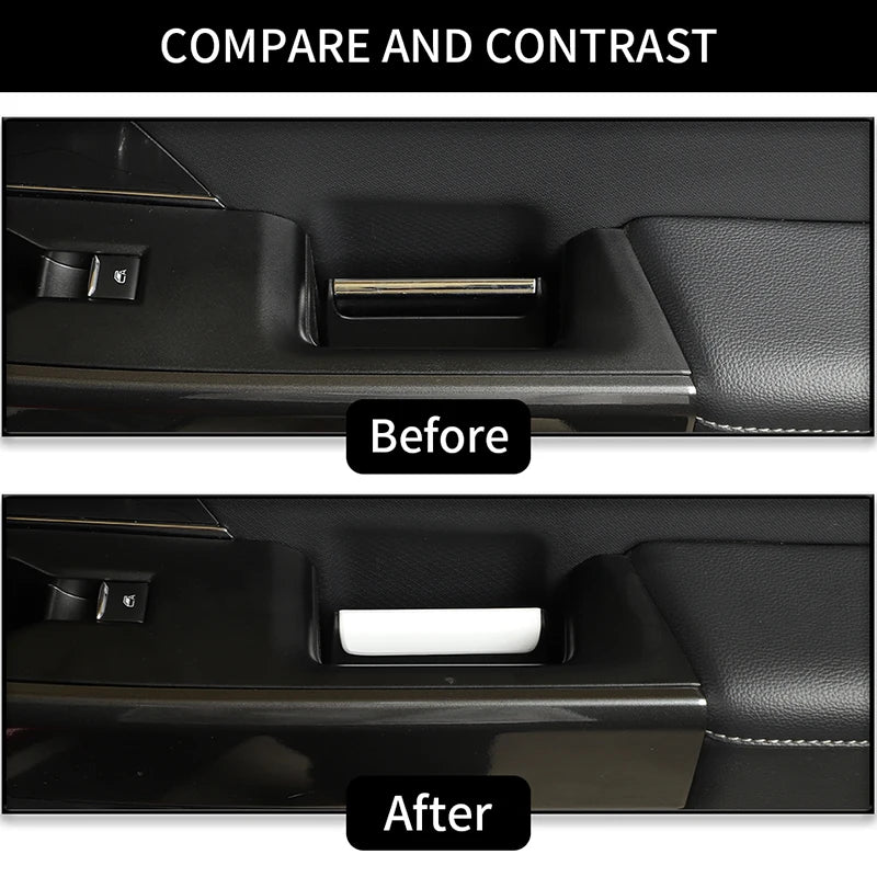 BAWA Car Door Inner Handle Decoration Stickers Protection Cover Interior Accessories For Ford F150 2021 2022 2023 2024 2025