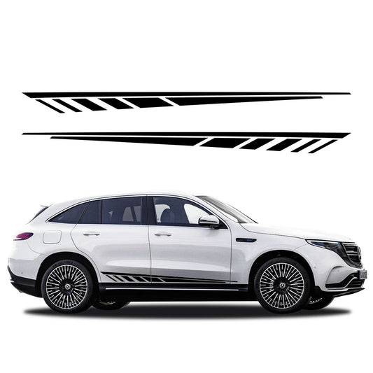 67" x 4.3" Universal Racing Sports Side Stripes - Vinyl Car Body Graphics Stickers