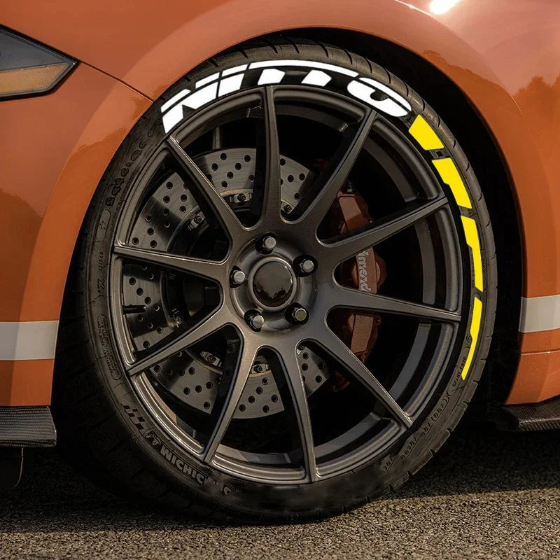 NITTO 3D Waterproof Tire Wheel Lettering Sticker | OLPAY Personalized