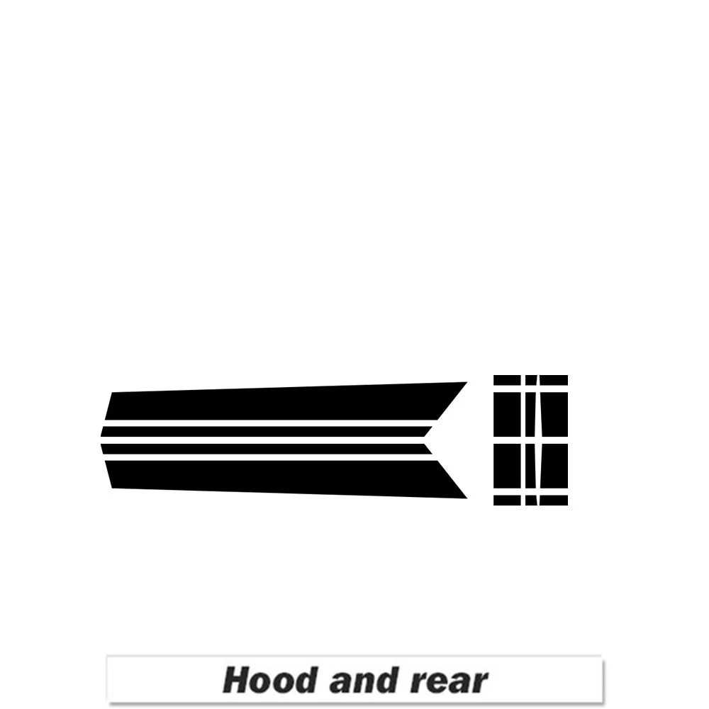 Hood Decal Bonnet Side Stripes Body Kit Sticker for Mini Cooper