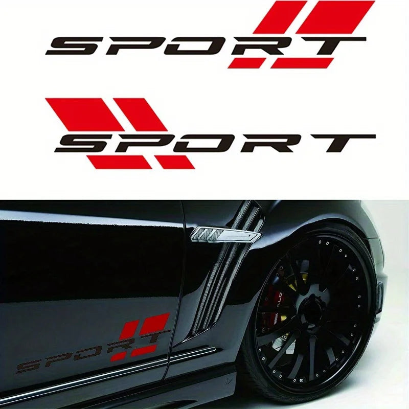 Sport Style Body & Fender Decal | 2-Piece Waterproof Vinyl Sticker for Cars, Motorcycles & Helmets