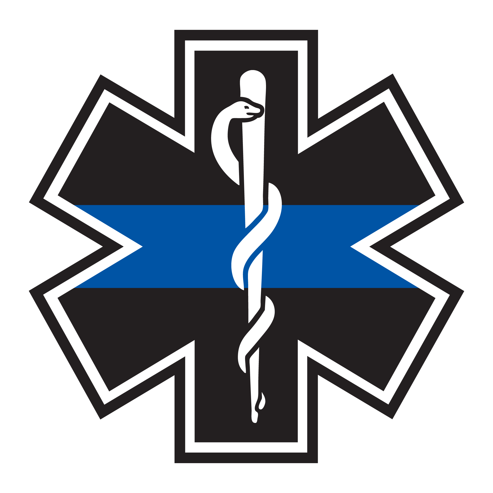 Thin Blue Line Star Of Life Vinyl Decals