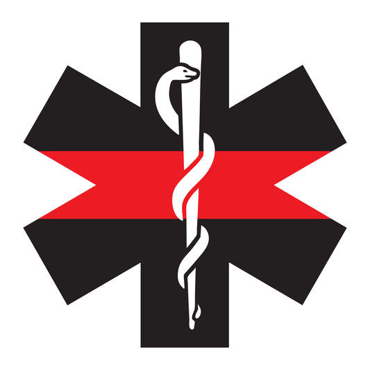 Thin Red Line Star Of Life Vinyl Decals