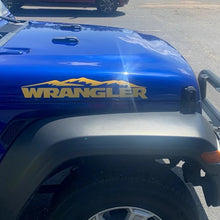 Load image into Gallery viewer, Mountain / WRANGLER Hood Decal Sticker for Jeep Wrangler | Adventure Style Vinyl