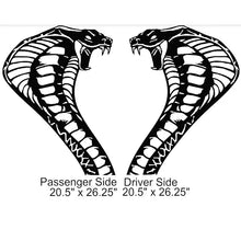 Load image into Gallery viewer, Cobra Snake Head Body Decal 20.5"x26.25" | Vinyl Graphic for Ford Mustang &amp; Cars