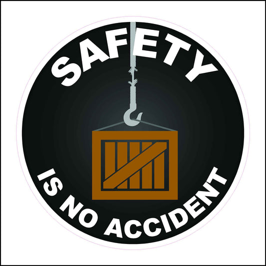 Crane Operator Hard Hat 3" Stickers Safety is No Accident