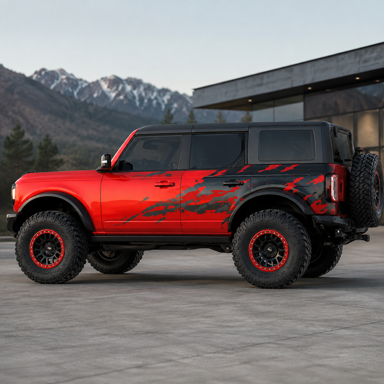 Custom Sports Decoration Vinyl Decal Kit for Ford Bronco | KK Film Body Wrap