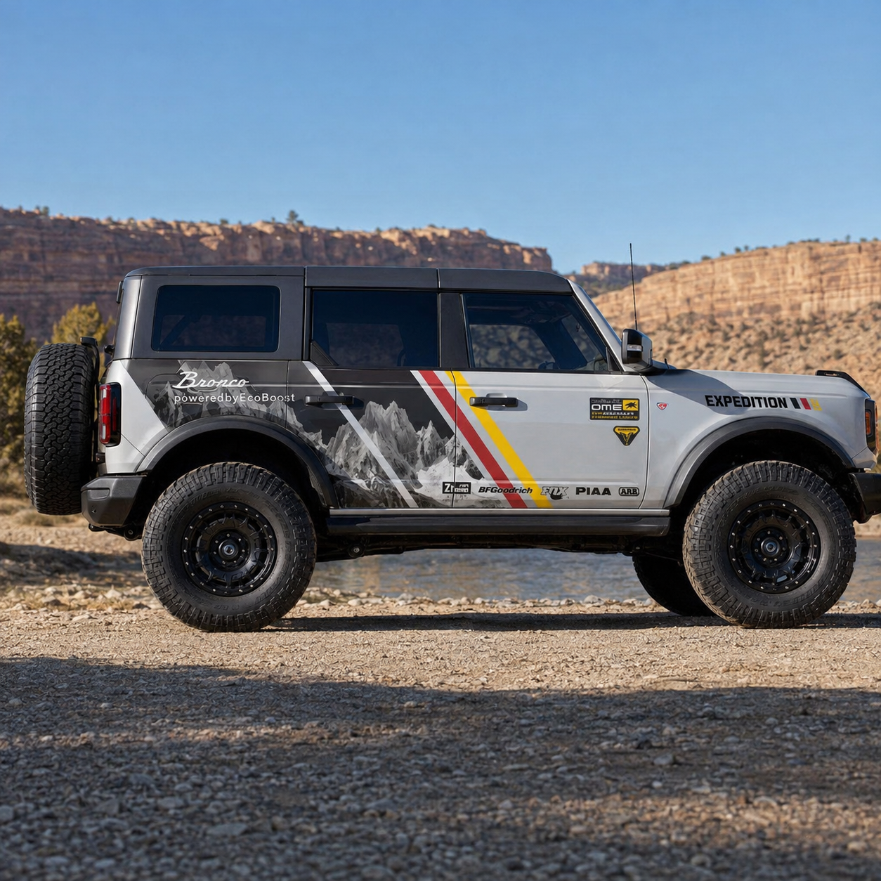 Full-Body Custom Sports Vinyl Decal Kit for Ford Bronco | Personalized KK Film Exterior Wrap