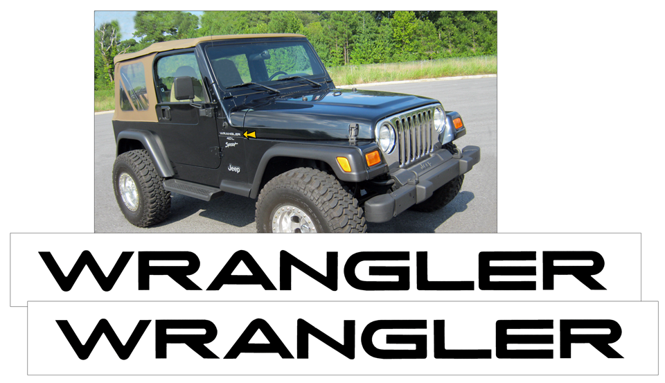 1997-05 Jeep Wrangler TJ - Wrangler Name Decal Set
