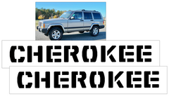 1984-01 Jeep Cherokee XJ CHEROKEE Fender Decals - Stencil Type Style
