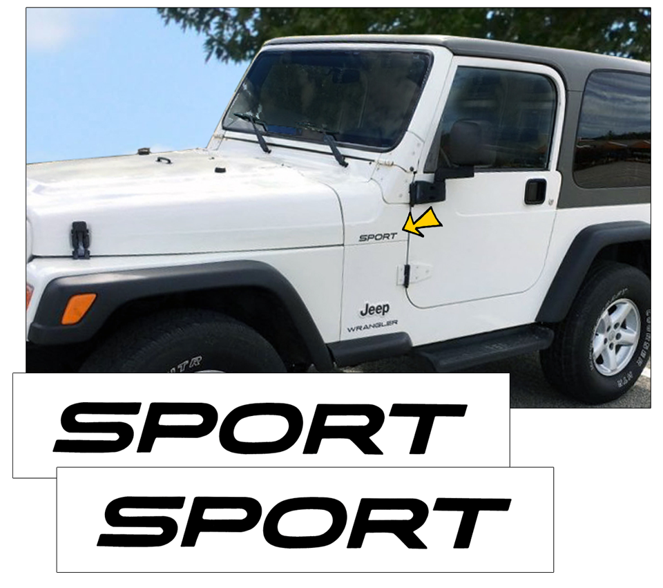 2003-06 Jeep Wrangler TJ SPORT Fender Decal Set