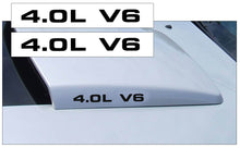 Load image into Gallery viewer, 2005-09 Mustang Hood Scoop Decal Set - 4.0L V6 Name