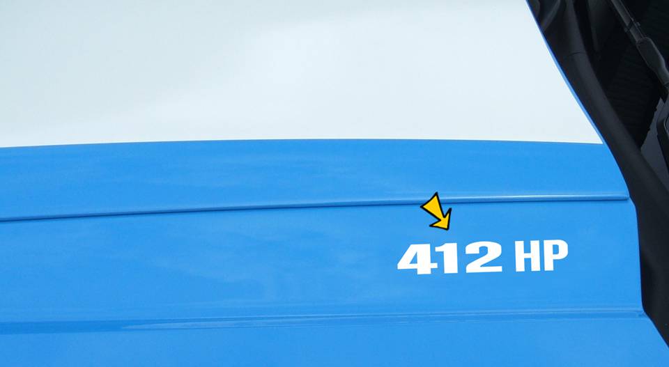 2010-14 Mustang Hood Rise Designation Decal Set - 412 HP