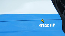 2010-14 Mustang Hood Rise Designation Decal Set - 412 HP