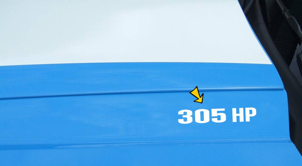 2010-14 Mustang Hood Rise Designation Decal Set - 305 HP