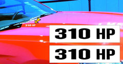2015-17 Mustang Hood Rise Designation Decal Set - 310 HP