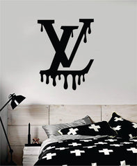 Louis Vuitton Drip Wall Decal – Luxury Designer Vinyl Sticker for Bedroom & Home Decor, Fashion-Inspired LV Wall Art
