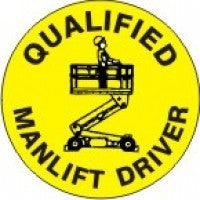 Qualified Manlift Driver Hard Hat Marker HM-116