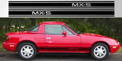 Mazda Miata MX-5 Triple Stripe Decal Graphic