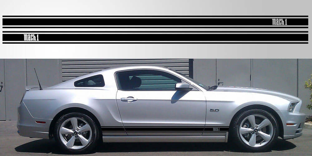 Mustang Mach1 Triple Stripe Vinyl Decal