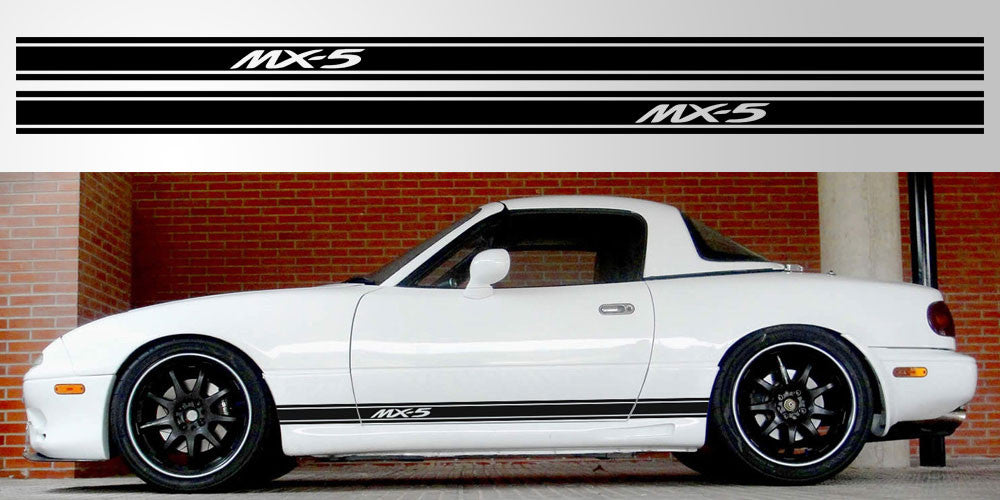 Miata MX-5 Triple Stripe Decal Graphic