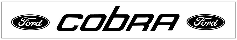 Cobra with Ford Ovals Windshield Decal - 4" x 33.5"