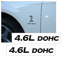 Cobra Fender Emblem Decal Kit -  4.6L DOHC