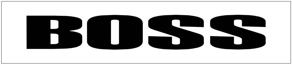 Mustang Boss Windshield Decal - 3.5" x 24"