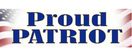 Proud Patriot 3" x 10" Bumper Sticker/Magnet - Humper Bumper Decal Bumper Sticker