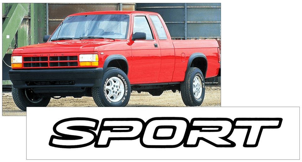 2001-03 Dodge Dakota - SPORT - Decal - Small 5/8" x 6.5"