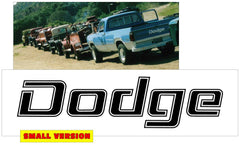 1976-86 Dodge Tailgate Decal - Dodge Name - Small - 1" x 5.5"